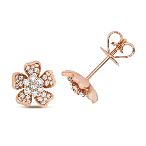 Rose Gold Studs 0.48ct 18ct r/gold